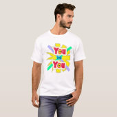 Jij vs Jij, Motiverende Typography T-Shirt (Voorkant volledig)