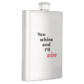 Jij Whine en ik zullen wijn Flacon (Rechts)