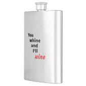 Jij Whine en ik zullen wijn Flacon (Links)