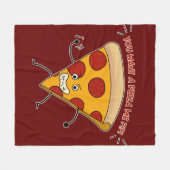 Jij wilt een pizza van mij?!?! fleece deken (Voorkant (Horizontaal))