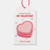 Jij wint de taart Valentijnsdag Cadeaubijschrift Cadeaulabel (Voorkant)