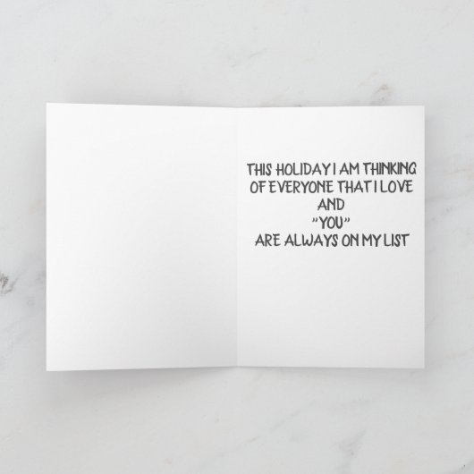 **JIJ** WORDT ALTJD GEKEND KERSTWENS FEESTDAGEN KAART (Binnen)