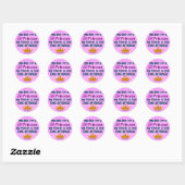 Jij zei dat ik een prinses ben ronde sticker (Vel)