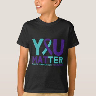 Jij - Zelfmoordpreventie Turkoois Paarse Bewustzij T-shirt