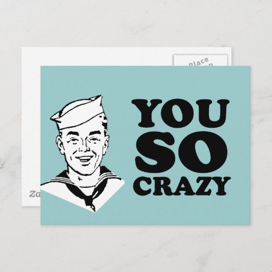 JIJ ZO CRAZY BRIEFKAART (Voorkant / Achterkant)