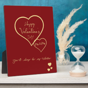 Jij zult altijd mijn Valentijn zijn Dubbele harten Fotoplaat