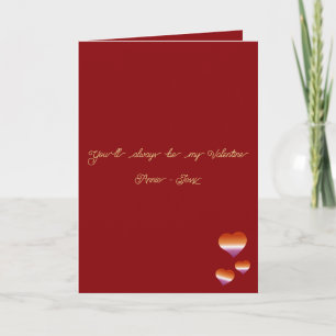 Jij zult altijd mijn Valentijn zijn Lesbische Hart Feestdagen Kaart