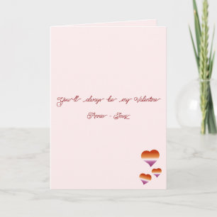 Jij zult altijd mijn Valentijn zijn Lesbische Hart Feestdagen Kaart