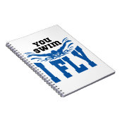 Jij zwemt, ik vlieg zwemmende vlinderslag notitieboek (Rechterzijde)