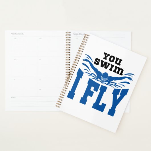 Jij zwemt, ik vlieg zwemmende vlinderslag planner (Display)