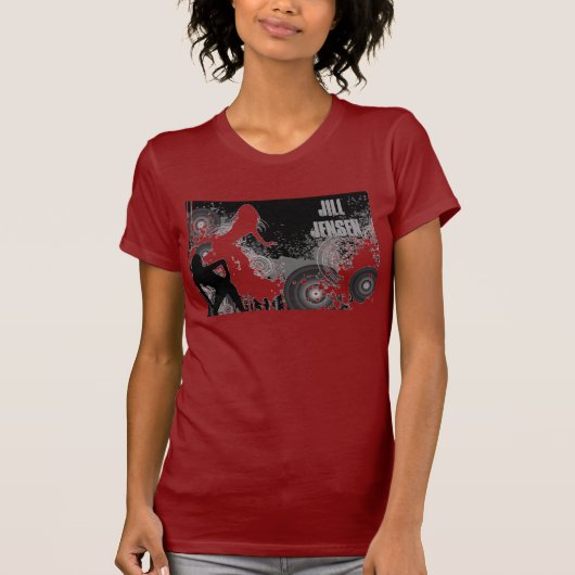 Jill Jensen red t-shirt (Voorkant)