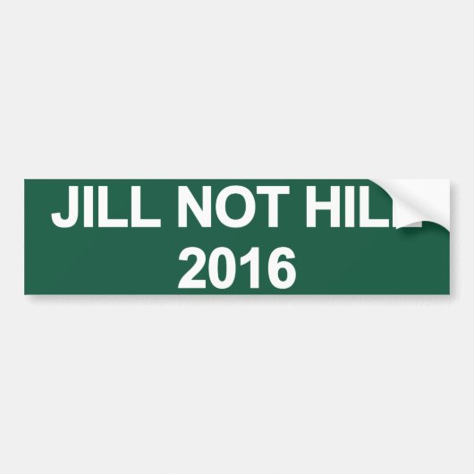 Jill Not Hill 2016 Bumpersticker (Voorkant)