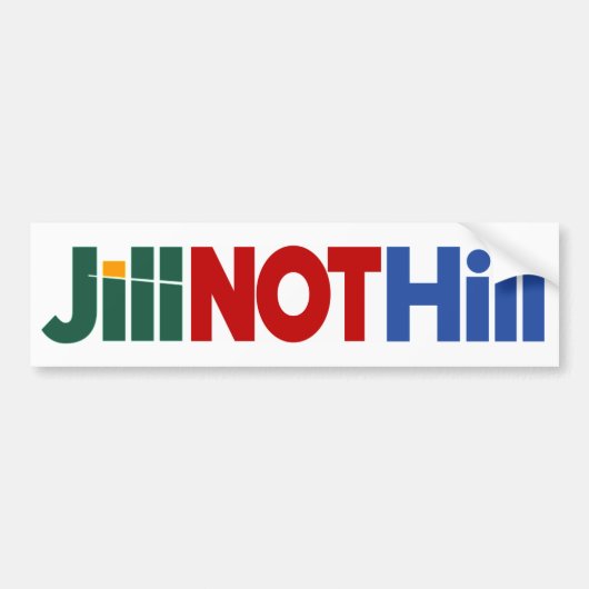 Jill NOT Hill Bumpersticker (Voorkant)