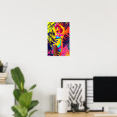 Jill of the Jungle Room Retrowave Poster (Thuiskantoor)