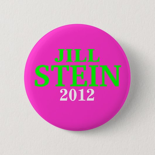 Jill Stein 2012-toets roze Ronde Button 5,7 Cm (Voorkant)