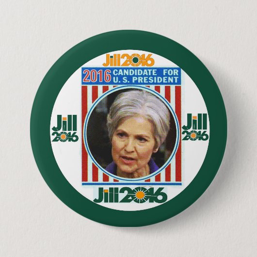 Jill Stein 2016 Ronde Button 7,6 Cm (Voorkant)