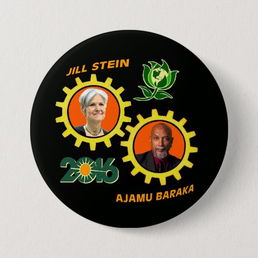 Jill Stein / Ajamu Baraka Ronde Button 7,6 Cm (Voorkant)