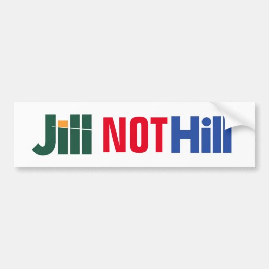 Jill Stein anti-Hillary Sticker (Voorkant)
