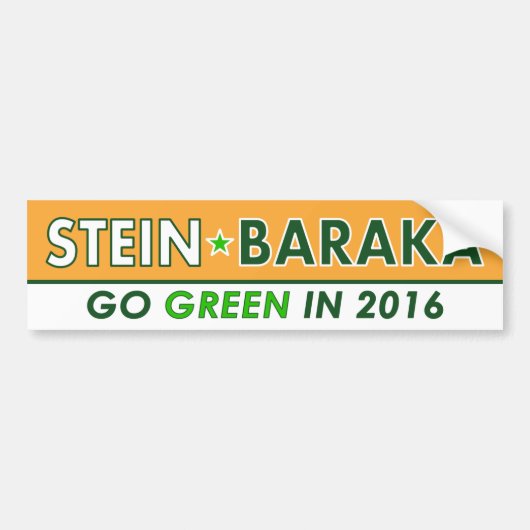 Jill Stein / Baraka - Green Party Bumpersticker (Voorkant)