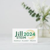 Jill Stein People Planet Peace Campagne Contactkaartje (Staand voorkant)