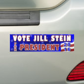 Jill Stein President 2016 Verkiezingsgroene partij Bumpersticker (Op auto)