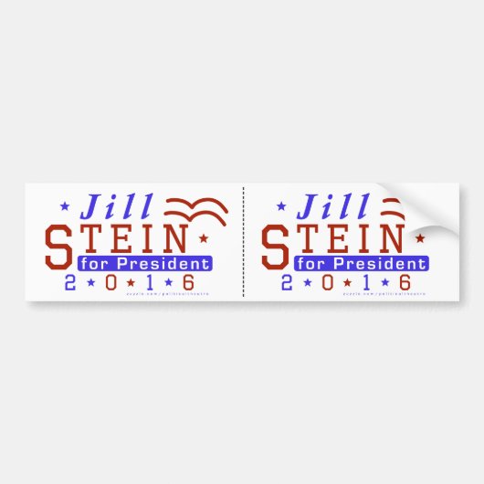 Jill Stein President 2016 Verkiezingsgroene partij Bumpersticker (Voorkant)