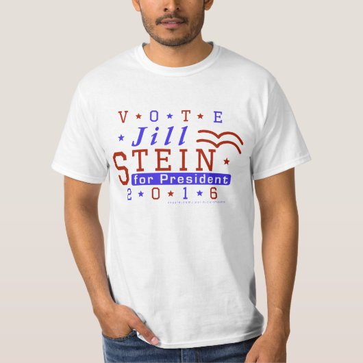 Jill Stein President 2016 Verkiezingsgroene partij T-shirt (Voorkant)