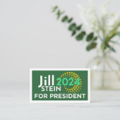 Jill Stein voor President 2024 Quote Contactkaartje (Staand voorkant)