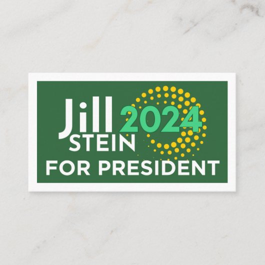 Jill Stein voor President 2024 Quote Contactkaartje (Voorkant)