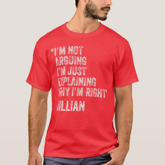 Jillian citaat grappige verjaardag aangepaste naam t-shirt