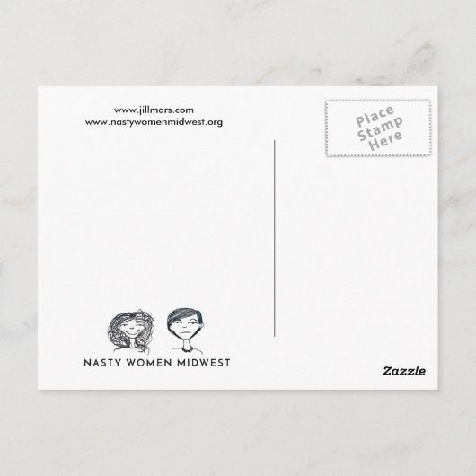 Jillian Marsala briefkaart (Achterkant)