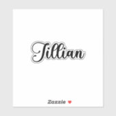 Jillian Name - Handgeschreven kalligrafie Sticker (Vel)