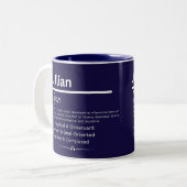 Jillian Personalized Girl Name Meaning Coffee Mug Tweekleurige Koffiemok (Voorkant links)