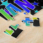 "JILLIAN" voornaam, geun "HAPPY BIRTHDAY" Legpuzzel (Zijkant)