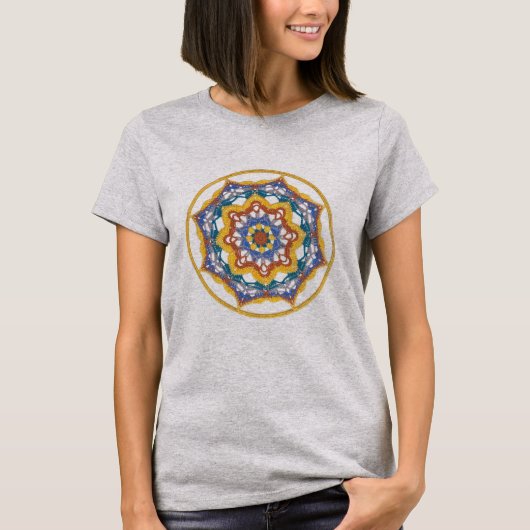 Jill's gehaakte mandala t-shirt (Voorkant)