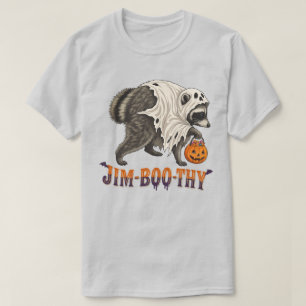 Jim Boo Thy Grappige Geest Wasbeer Halloween Jimot T-shirt