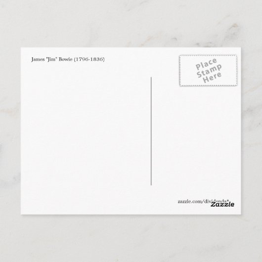 Jim Bowie Briefkaart (Achterkant)