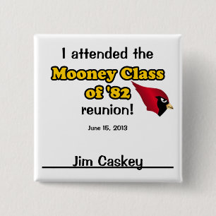 Jim Caskey Vierkante Button 5,1 Cm