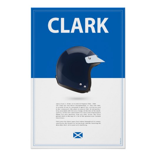 Jim Clark Helmet Perfect Poster (Voorkant)