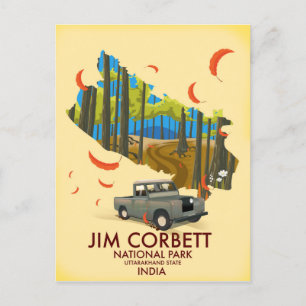Jim Corbett National Park, deelstaat Uttarakhand Briefkaart