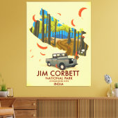 Jim Corbett National Park, deelstaat Uttarakhand Canvas Afdruk (Insitu (Woonkamer))