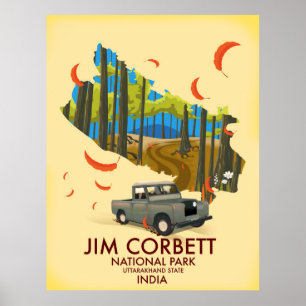 Jim Corbett National Park, deelstaat Uttarakhand Poster