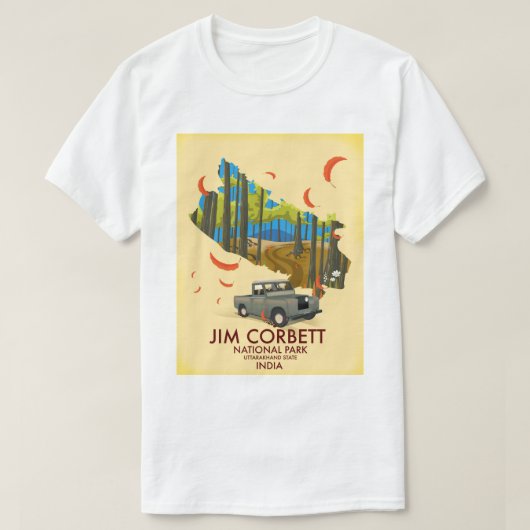 Jim Corbett National Park, deelstaat Uttarakhand T-shirt (Design voorkant)