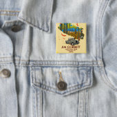 Jim Corbett National Park, deelstaat Uttarakhand Vierkante Button 5,1 Cm (In situ)