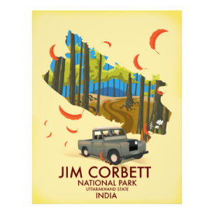 Jim Corbett National Park, staat Uttarakhand Foto Afdruk