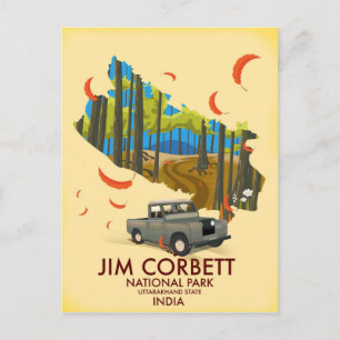 Jim Corbett National Park, Uttarakhand staat Briefkaart