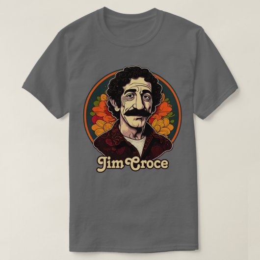 Jim Croce Retro Fan Kunstwerk Design 1 T-shirt (Design voorkant)