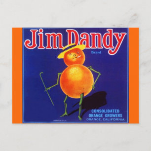  Jim Dandy Anthropomorfe Oranje Briefkaarten