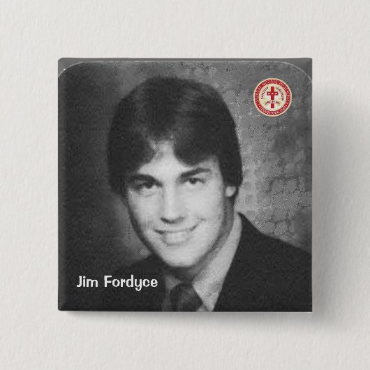Jim Fordyce Vierkante Button 5,1 Cm (Voorkant)