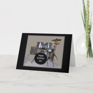 Jim Gefeliciteerd Drums Kaart
